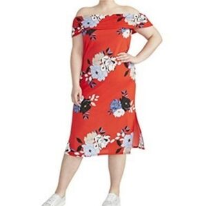 RACHEL Rachel Roy floral off the shoulder dress‎ size XXL